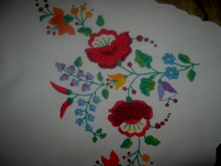 Old embroidered Kalocsa tablecloth 73 cm x 73 cm