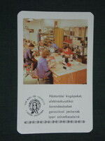 Card calendar, Tolna county small household appliance service, workshop detail, Szekszárd, 1980, (2)
