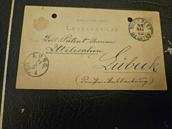 1890-es Budapest 2 kr levelezőlap