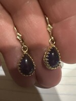 Wonderful 14 kr gold earrings with beautiful amethyst for sale! Price: 52000.-