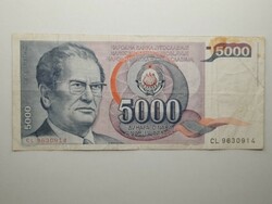 Jugoszlávia 5 000 dinár 1985