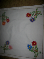 Old embroidered tablecloth 65 cm x 65 cm