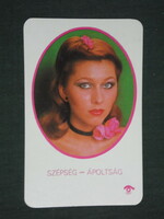 Card calendar, hairdresser cooperatives, erotic female model, 1980, (2)