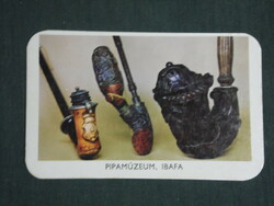 Kártyanaptár, Mecsek tourist, Ibafa, pipa múzeum, 1980 ,   (2)
