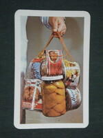 Card calendar, food companies, canned food, 1980, (2)