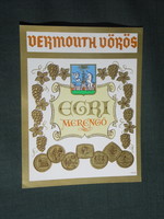Wine vermouth label, Eger winery, wine farm, Eger brooding vermouth 0.5 L
