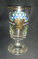 Antique Bieder hand-painted, gilded glass cup