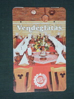 Card calendar, catering, restaurant, tavern, 1981, (2)