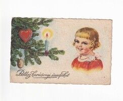 K:162 Christmas antique postcard 1935