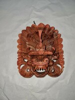 Indonéz fa faragott maszk