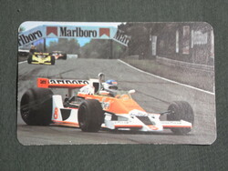 Card calendar, form 1, mclaren m26 racing car, 1982, (2)