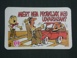 Card calendar, traffic safety council, graphic artist, humorous, pioneering, 1982, (2)