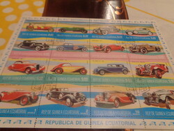 Antique cars Equatorial Guinea 1974. Stamp
