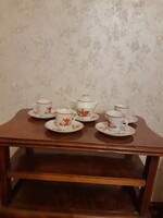 Zsolnay coffee set with Santa Claus pattern