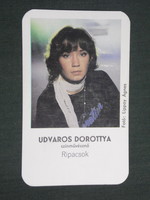 Card calendar, motion picture cinema, courtly actress Dorottya, 1982, (2)