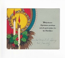K:155 Karácsonyi  antik üdv.kártya-képeslap