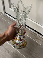 Beautiful color Murano? Bohemia? Czech vase? Glass vase collectors mid-century modern