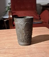Mury Basel jelzett fém pohár antik jelenetekkel