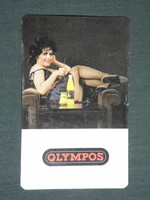 Kártyanaptár,Olympos citromlé,Délker vállalat,erotikus női modell, 1982 ,   (2)