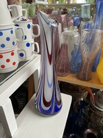 Beautiful color Murano? Bohemia? Czech vase? Carlo Muratti? Glass vase collectors mid-century modern