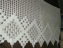 Beautiful hand crocheted antique stained glass curtain