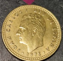 Spain 1 peseta, 1975.