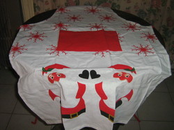 White apron with Christmas pattern