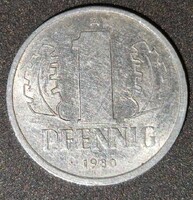 1 pfennig, 1980, NDK