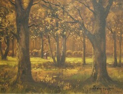 Beregi T. jelzéssel (20.sz.1.fele) : Erdőben