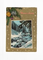 K:040 Karácsonyi képeslap-Újévi
