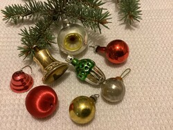 Régi miniatűr üveg karácsonyfadíszek