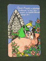 Card calendar, bee waste recycling company, graphic artist, Sleeping Beauty's tale, 1985, (2)