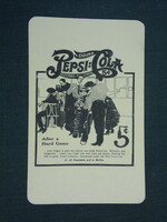 Kártyanaptár, PEPSI üdítőital ,Pécs sörgyár, sörfőzde, grafikai rajzos, reklám plakát, 1986 ,   (2)