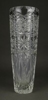 1P613 Csiszolt üveg kristály váza 24.5 cm