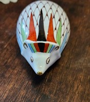 Hulóháza porcelain hedgehog with garden pattern