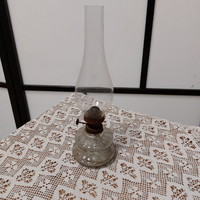 Petróleum lámpa üveg, üveg cilinderrel