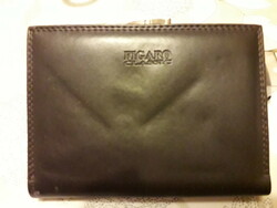 FIGARO CLASSICS fekete bőr 6 fakkos pénztárca hibátlan 13x10cm.