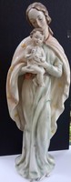 Antik Hummel porcelán kézi festésű, jelzett Madonna kerámia szobor 34 cm vallási emléktárgy ajándék