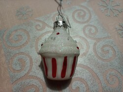 Cupcake glass pendant, Christmas tree decoration