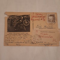 Különleges levelezőlap 1958-ból, kézbesítési előjegyzésekkel