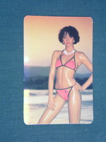 Card calendar, center store, erotic female model, 1985, (2)