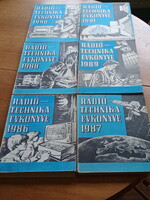 A Rádiótechnika évkönyve 1986- 1991 18000ft/6db óbuda személyesen óbudán