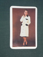 Kártyanaptár, VOSZK munka védőruha üzem, Nagykanizsa, erotikus női modell, 1985 ,   (2)