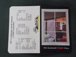 Card calendar, Transdanubia tüzep building material company, Pécs, Fészek store, name date 1988, (2)