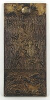 1P206 XX. századi képcsarnokos művész : Vízivilág bronz relief 28 x 13 cm