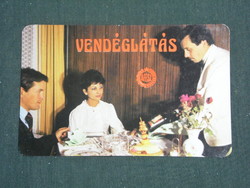 Kártyanaptár, ÁFÉSZ vendéglátás, vendéglő, étterem, pincér, 1987 ,   (2)