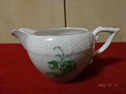 Herend porcelain milk spout with green pattern. He has! Jókai.