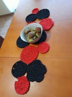 Hand crocheted table runner, tablecloth, table decoration.
