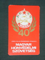 Card calendar, 40-year MHS national defense, sports association, 1988, (2)