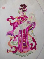 2 db különleges kínai papírkép